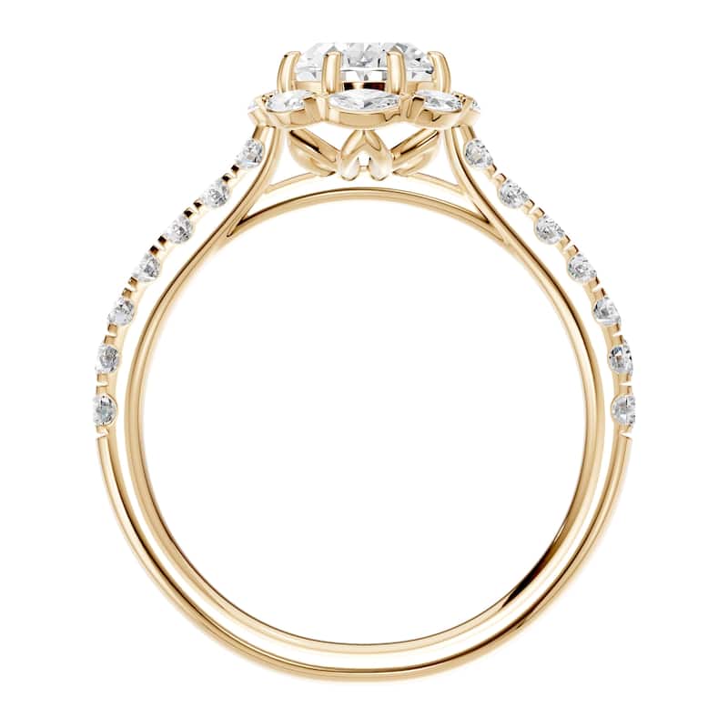 AEON Nova Dazzle Oval 1.50ct Lab Grown Diamond Halo Ring