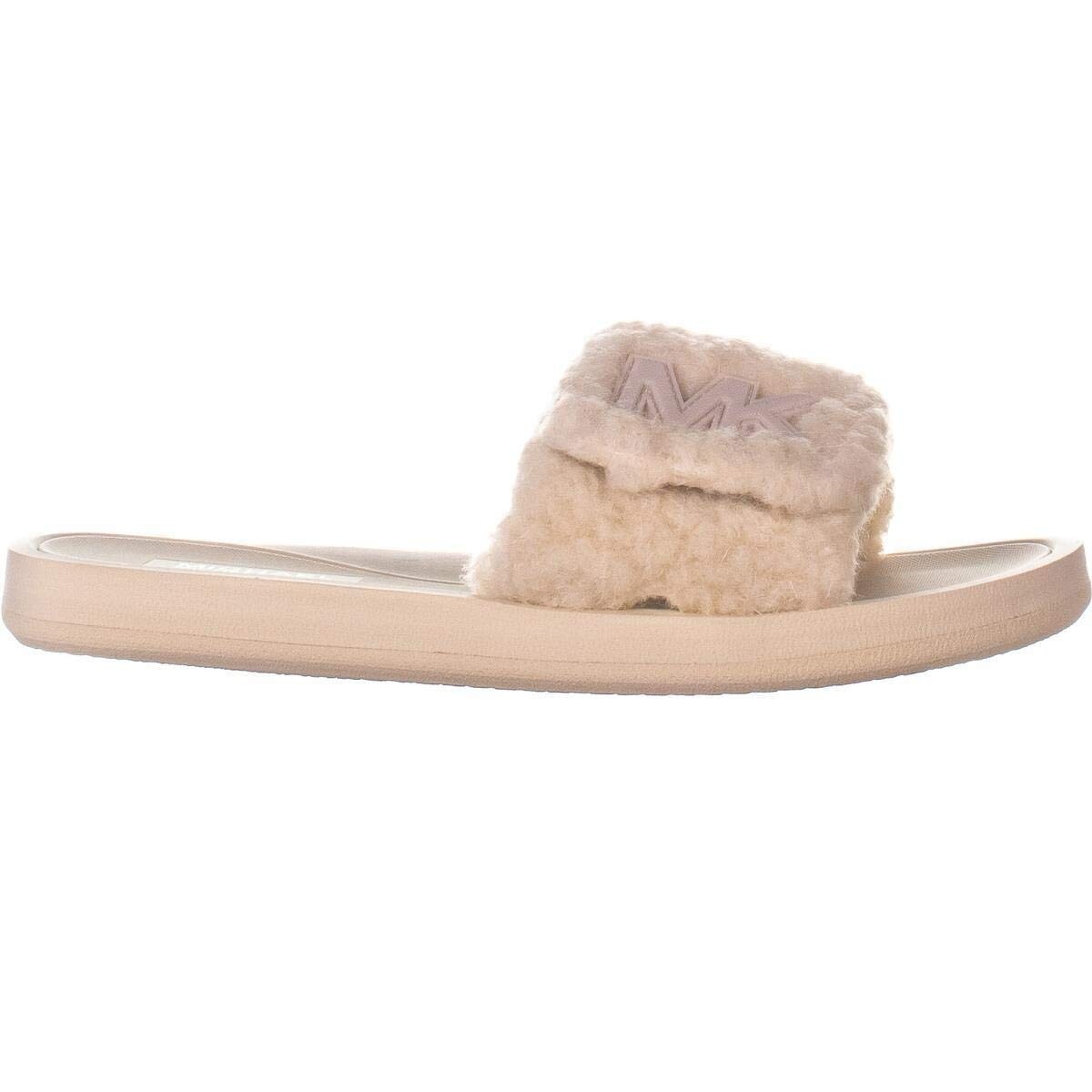 michael kors fuzzy slides