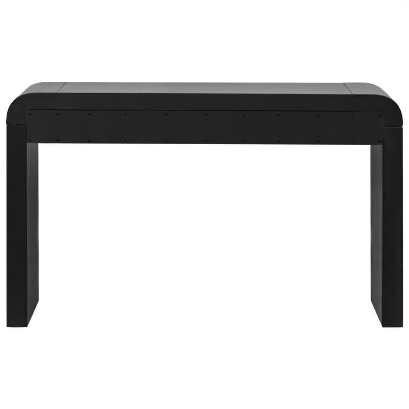 Console Table with Fluted Drawer Front, Entryway Table with Curved Corners , Sturdy Sofa Table for Hallway & Living Room