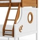 preview thumbnail 6 of 21, Furniture of America Luza 2-Piece Solid Wood Twin over Full Captain's Boat Bunk Bed and Dresser Kids Bedroom Set