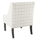 preview thumbnail 13 of 11, HomePop Modern Swoop Arm Accent Chair - White Windowpane