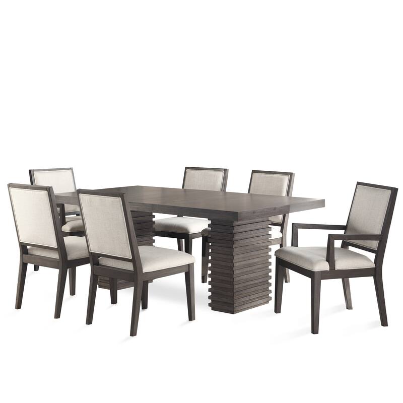 Milano Contemporary Dining Set by Greyson Living - 7-Piece Set - Side and Arm Chairs