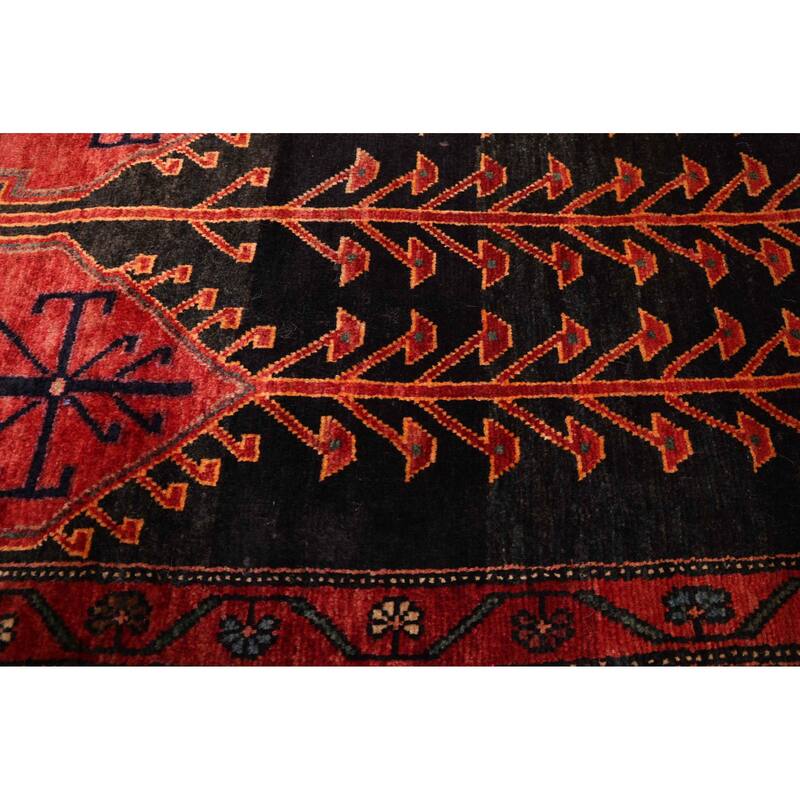 ECARPETGALLERY Hand-knotted Konya Anatolian Black, Red Wool Rug - 4'10 x 10'4