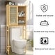 preview thumbnail 12 of 11, Bamboo Over The Toilet Storage Cabinet, Bathroom Space Saver, Over The Toilet Rack with Adjustable Shelf, Natural Color ﻿