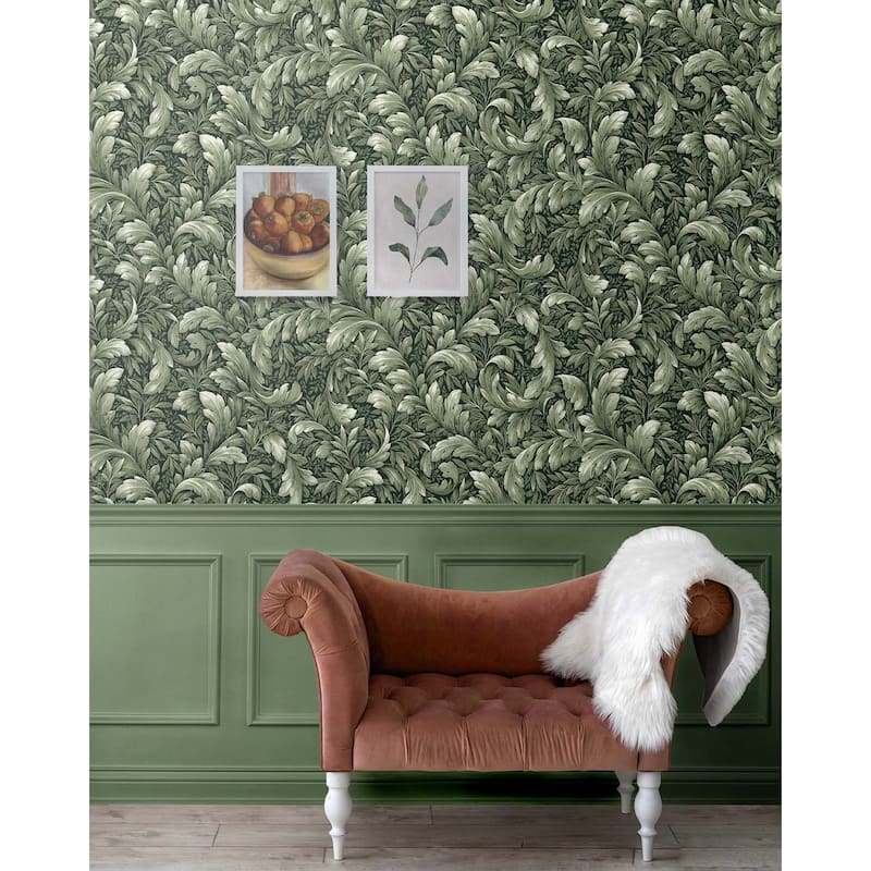 NextWall Acanthus Trail Peel and Stick Wallpaper