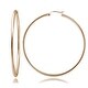 preview thumbnail 2 of 10, Mondevio Sterling Silver 50mm Large High Polished Round Hoop Earrings Rose