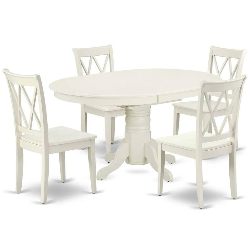 Oval Dining Table Set 5pc - Renaissance Style Table & 4 Chairs - Elegant Dining Room Furniture