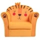 preview thumbnail 27 of 59, Costway Kids Cat/Astronaut/Lion/Synthetic Fake Animal/Elephant Sofa - 20’’ X 15’’ X 17’’ Orange