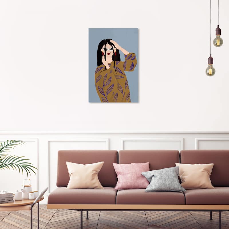 Wynwood Studio Canvas Fashion and Glam Ready for My Pictures Gray and Modern & Contemporary Wall Art Canvas Print - 30 x 20