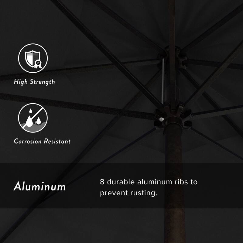 North Bend 9-foot Round Auto-tilt, Bronze Finish, Sunbrella Patio Umbrella by Havenside Home