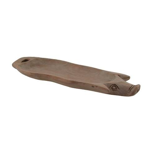 Hand Carved Pig Shaped Decorative Wooden Serving Tray 15 Inch Decorative Wooden Serving Tray 15 Inch
