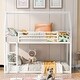 preview thumbnail 14 of 24, Twin House Bunk Bed with Built-in Ladder, Slide & Guardrails, Black White