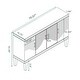 preview thumbnail 5 of 9, Champagne Storage Cabinet Sideboard TV Cabinet w/ Adjustable Shelves
