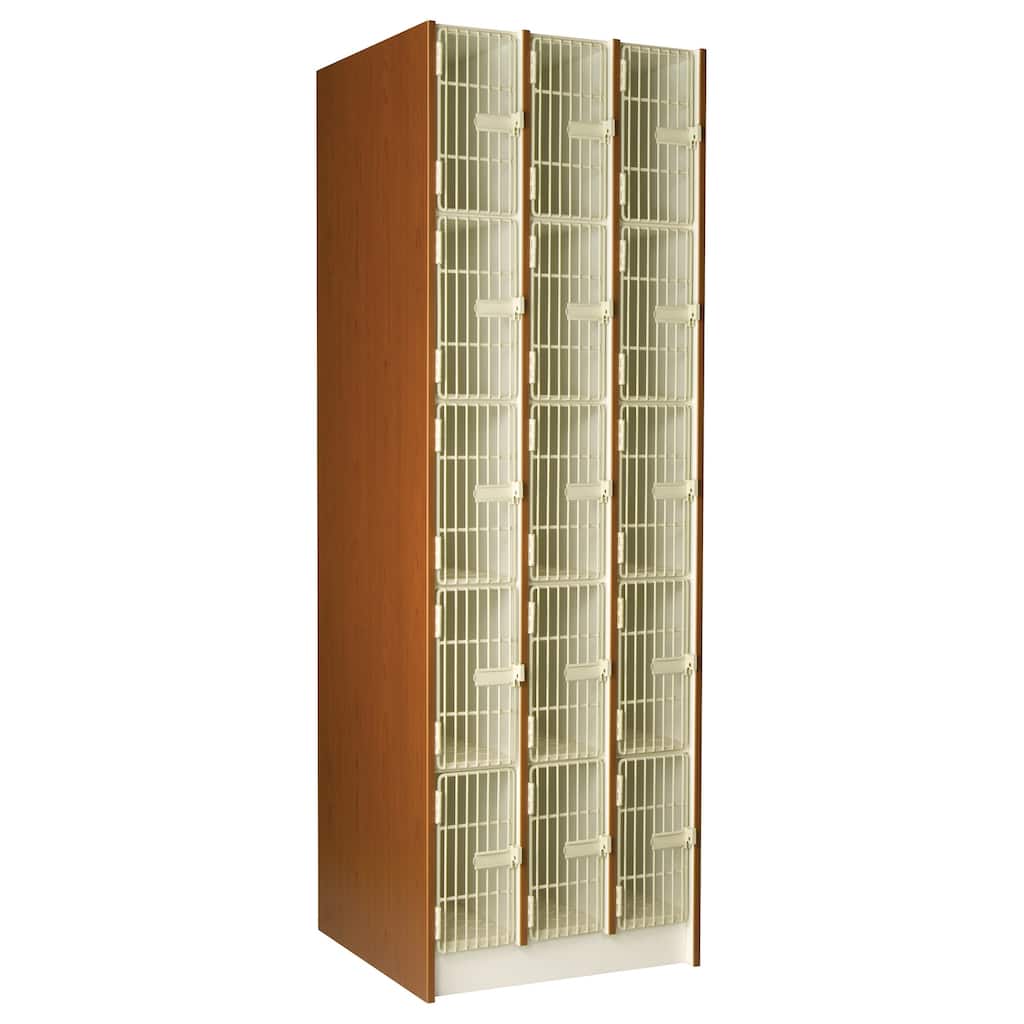 Band Instrument Storage Cabinet - 15 Section - 27"W x 84"H - Secure Storage Solution