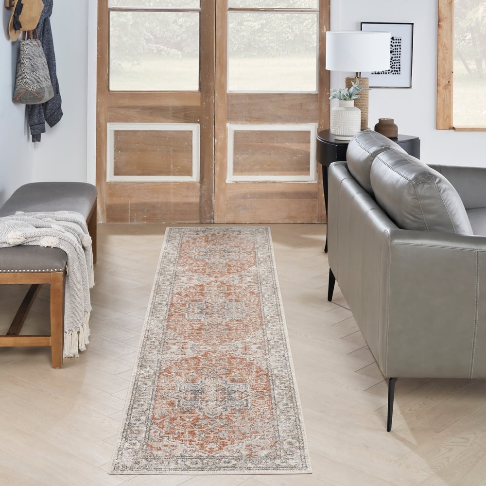 Nourison Astra Machine Washable Distressed Area Rug