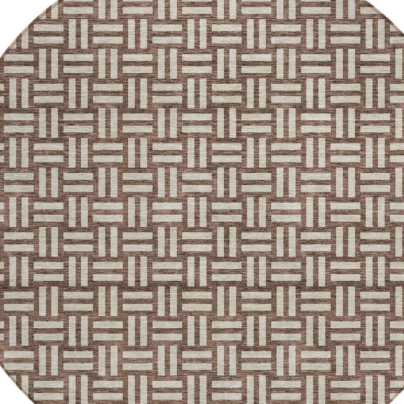 HomeRoots Geometric Transitional Rectangle Outdoor Rug