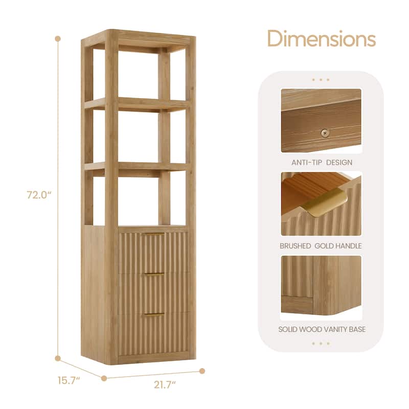 Cadiz 22 in. Storage Cabinet for Bathroom and Living Room