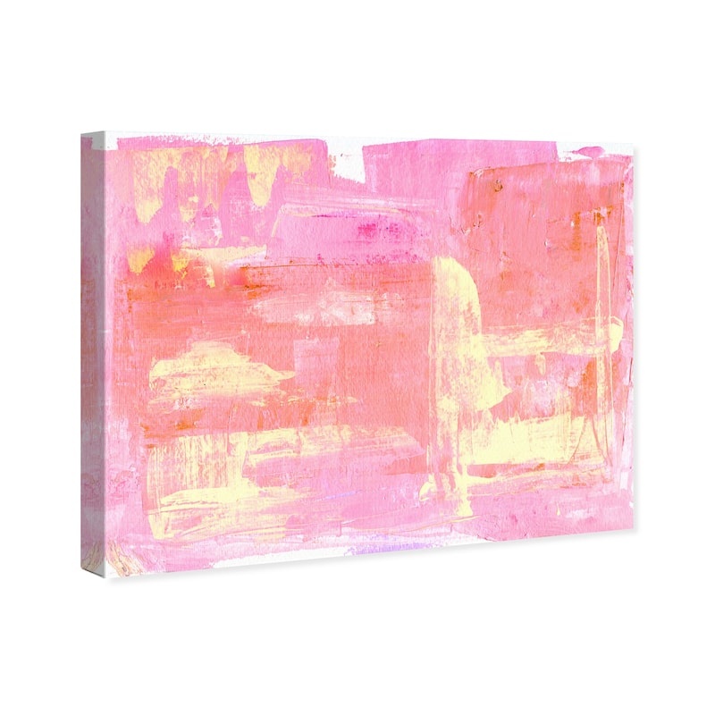 Wynwood Studio Canvas Abstract Ice Cream Pink and Pastel Pink Modern & Contemporary Wall Art Canvas Print