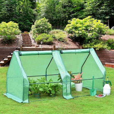Aoodor Mini Greenhouse with 2 Zipper Doors - 6 x 3 x 3 ft.