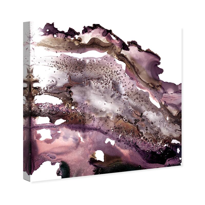 Wynwood Studio Abstract Glitter Bang II Purple and Modern & Contemporary Wall Art Canvas Print