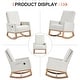 preview thumbnail 19 of 34, VECELO Upholstered Rocking Chair Padded Seat with Pocket and USB Port, Rocking Chair Nursery Rocker