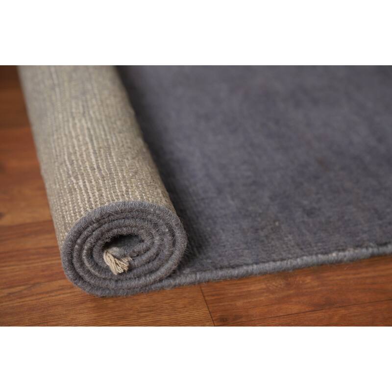Blue Gray Modern Gabbeh Oriental Rug Handmade Wool Carpet - 3'3" x 4'10"