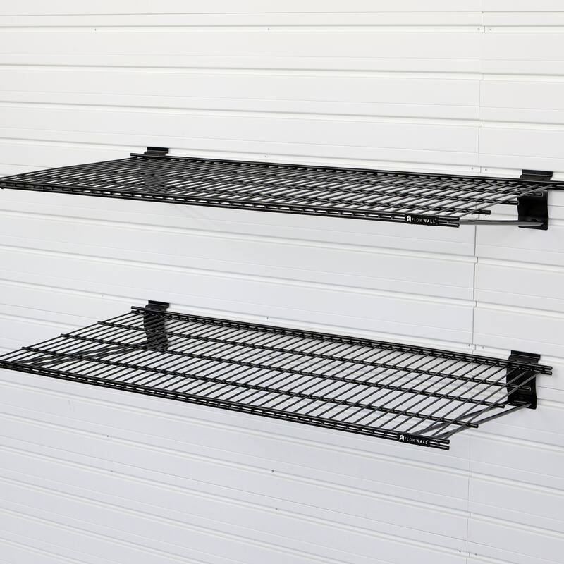 16 Piece Slatwall Panel, Hook, Shelf Storage Set