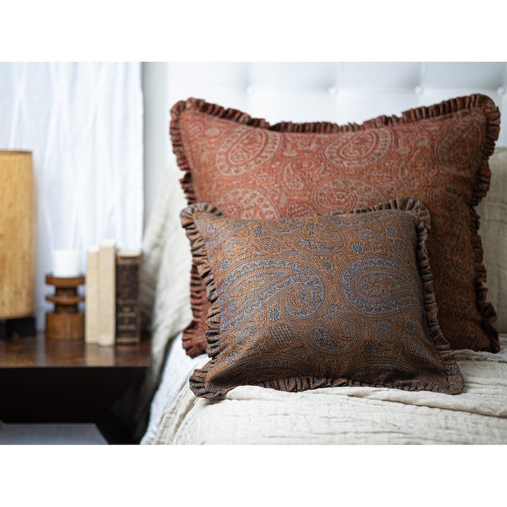 Cottage Home Multicolor Jamawar 18 Inch Throw Pillow