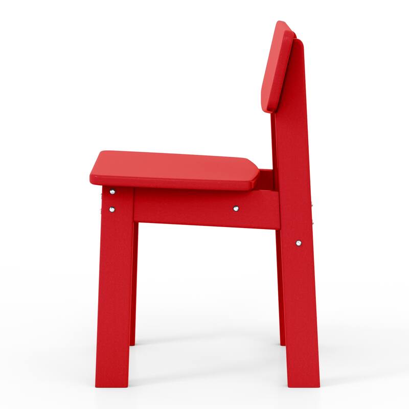Polytrends Modern Mini Kids Outdoor Dining Chair (Set of 2)