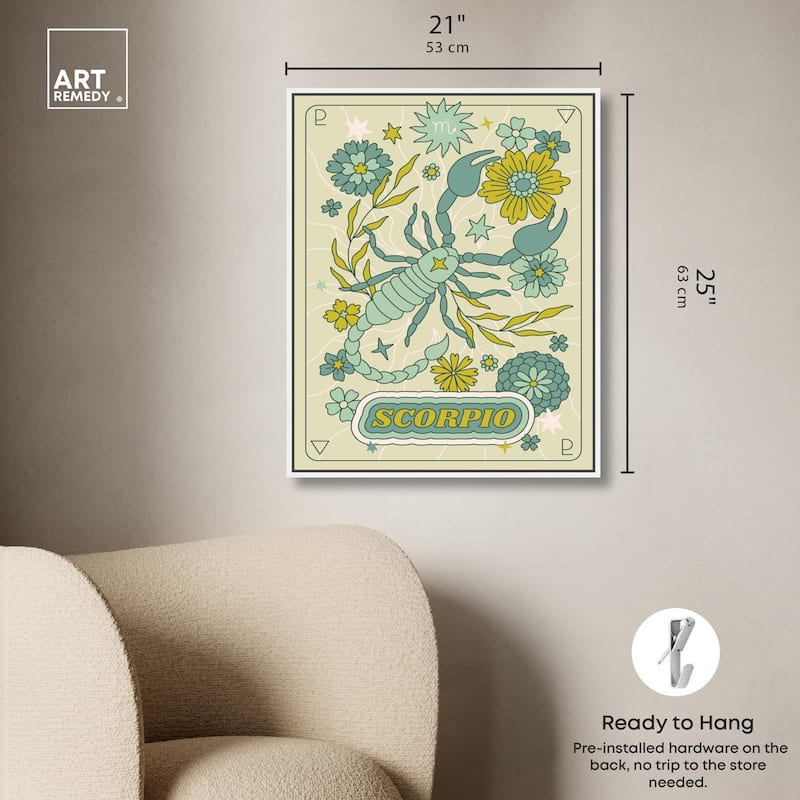 Scorpio Stars Card Canvas by Art Remedy