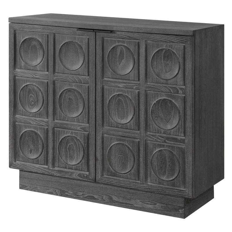 2-Door Storage Cabinet - 39.5" - Ebony Stained Finish