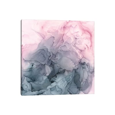 iCanvas "Blush & Paynes Gray Flowing Abstract" by Elizabeth Karlson Canvas Print
