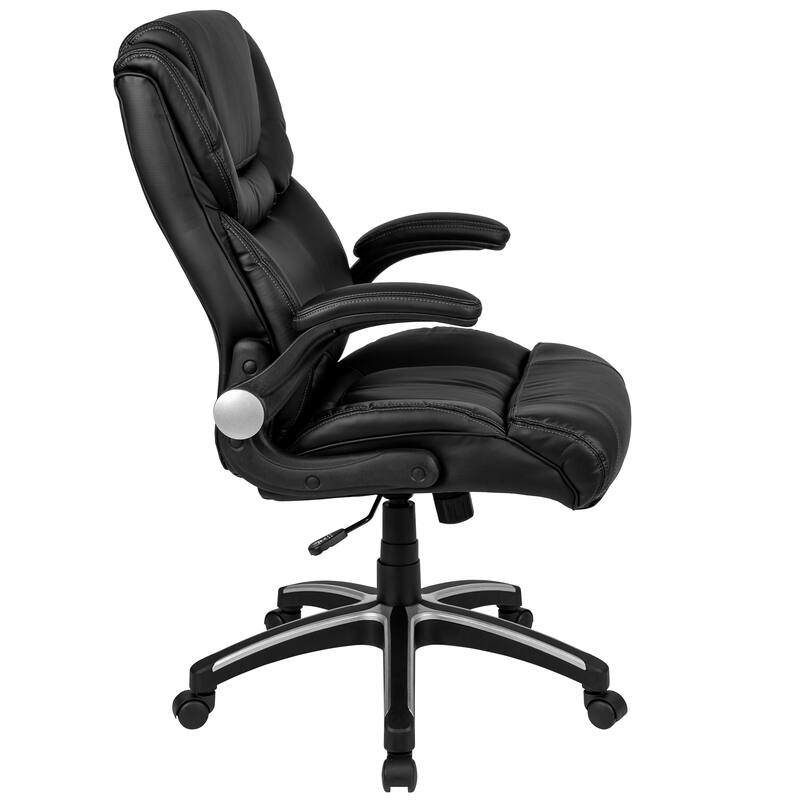 High Back LeatherSoft Executive Swivel Chair with Double Layered Headrest