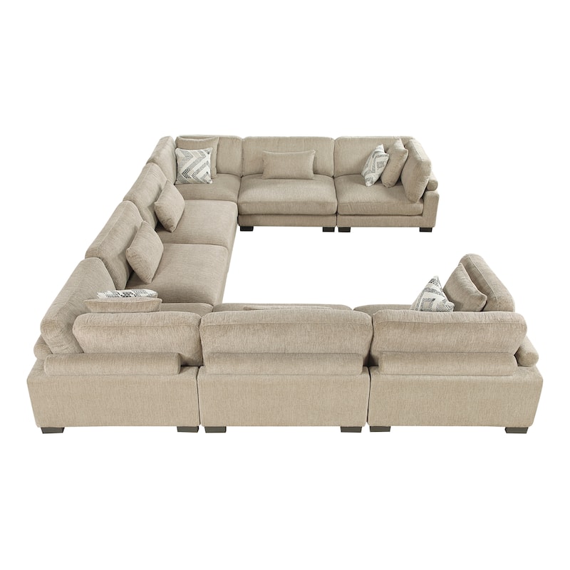 Abbeville Microfiber 8-Piece Modular Sectional