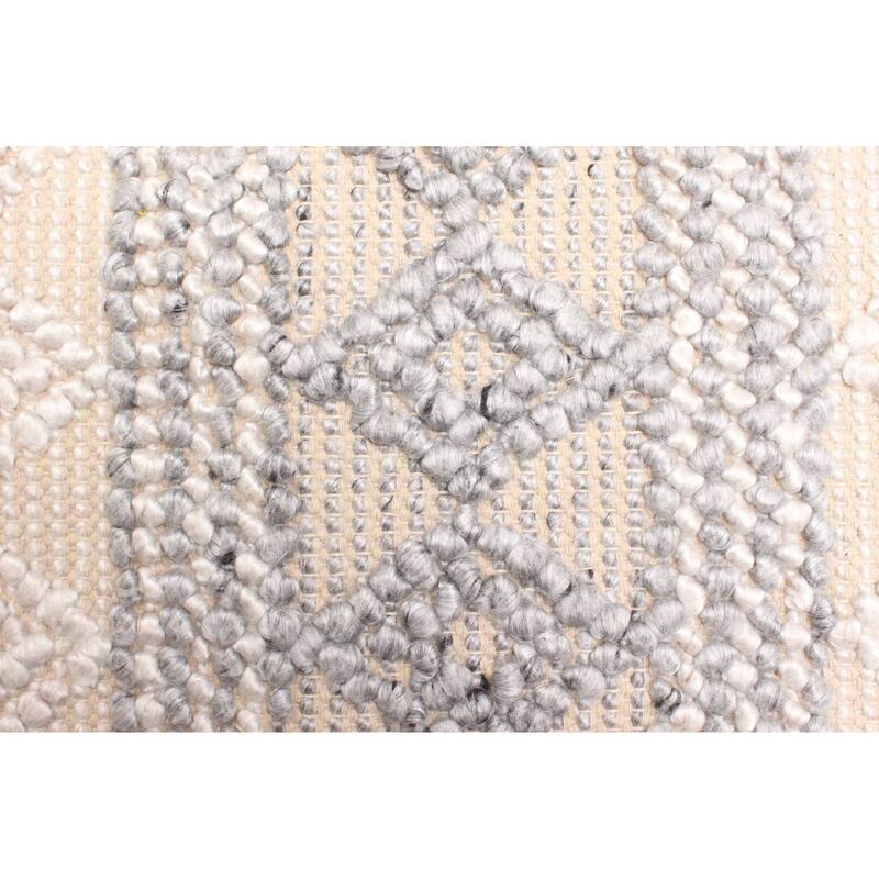 ECARPETGALLERY Braid weave Sienna Grey Wool Rug - 5'3 x 7'5