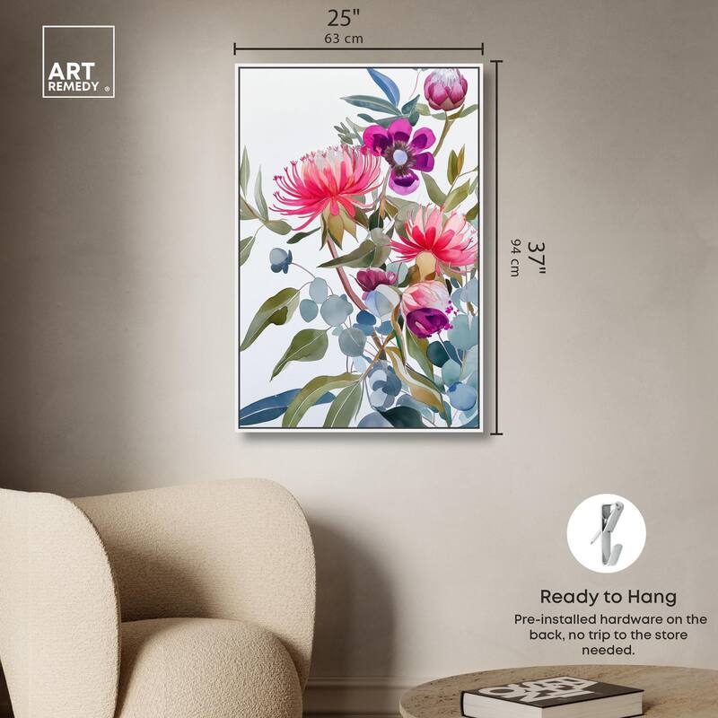 Watery Petals II Canvas by Art Remedy