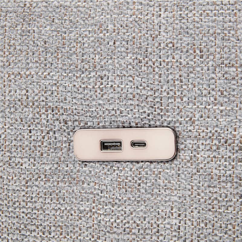 86.6" Modular Sectional Sofa with Ottoman and USB Ports, U-Shaped L-Shape Couch Bed with Chenille Fabric for Living Room