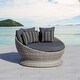 preview thumbnail 2 of 9, Martha Stewart Hudson II Wicker Outdoor Daybed with Grey Cushion