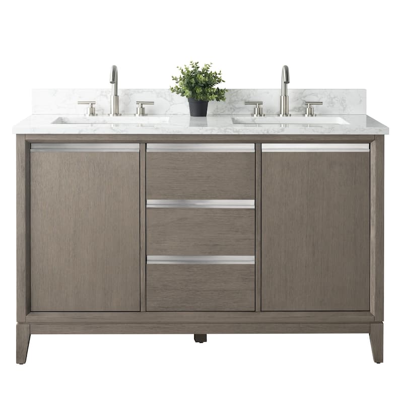Vanity Art Bathroom Vanity with Ceramic Sink and Engineered Marble Top