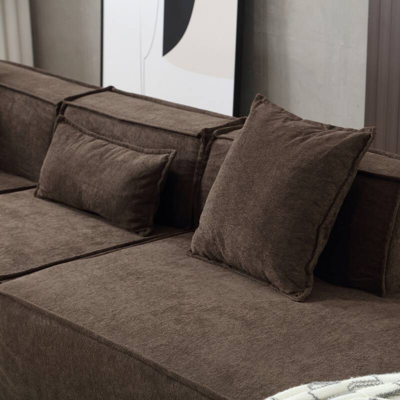 3-Seat Modern Modular Combination Free Installation L-Shaped Sofa Set