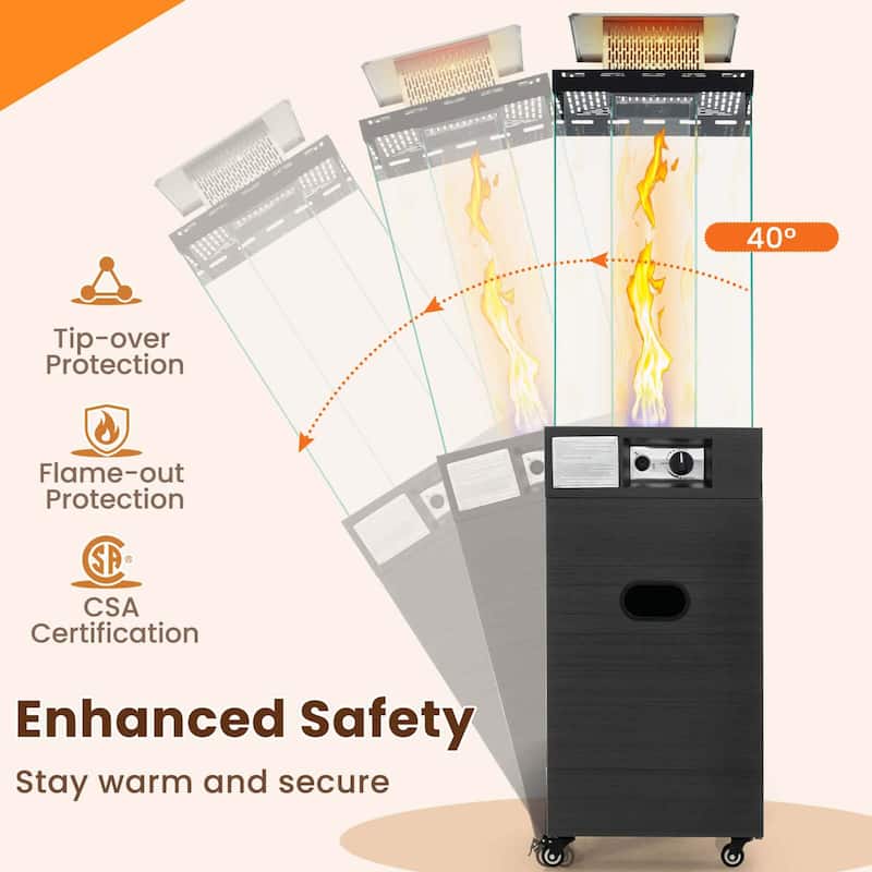 Costway Patio Heater 40,000 BTU Outdoor Propane Gas Heater with Cover - See Details