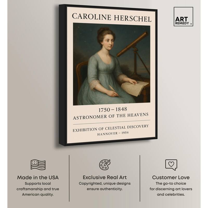 Early Female Astronomer Canvas by Art Remedy
