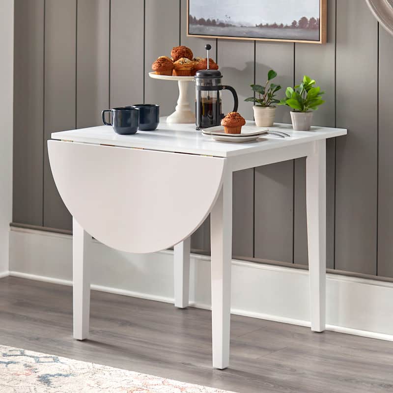 Simple Living Country Cottage Solid Wood Drop-Leaf Dining Table