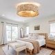 preview thumbnail 5 of 12, 20 Inch Boho Rattan Flush Mount Ceiling Fan with Lights and Remote Control, 6-Speed Reversible Caged Ceiling Fan for Low Profile