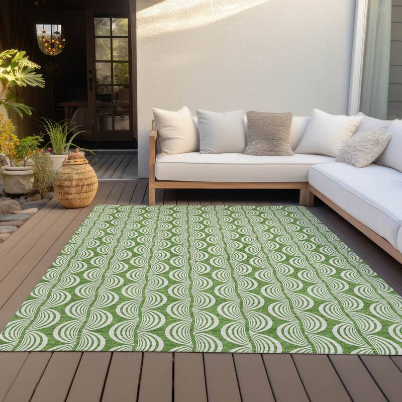 Machine Washable Indoor/ Outdoor Contemporary Chantille Rug