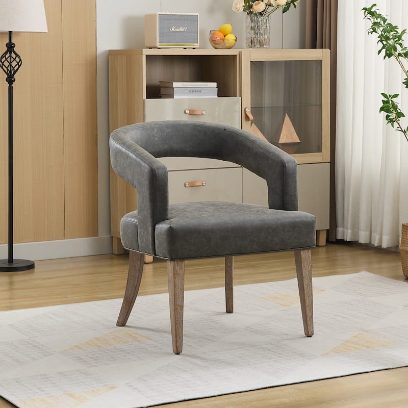 PU Modern Barrel Accent Chair