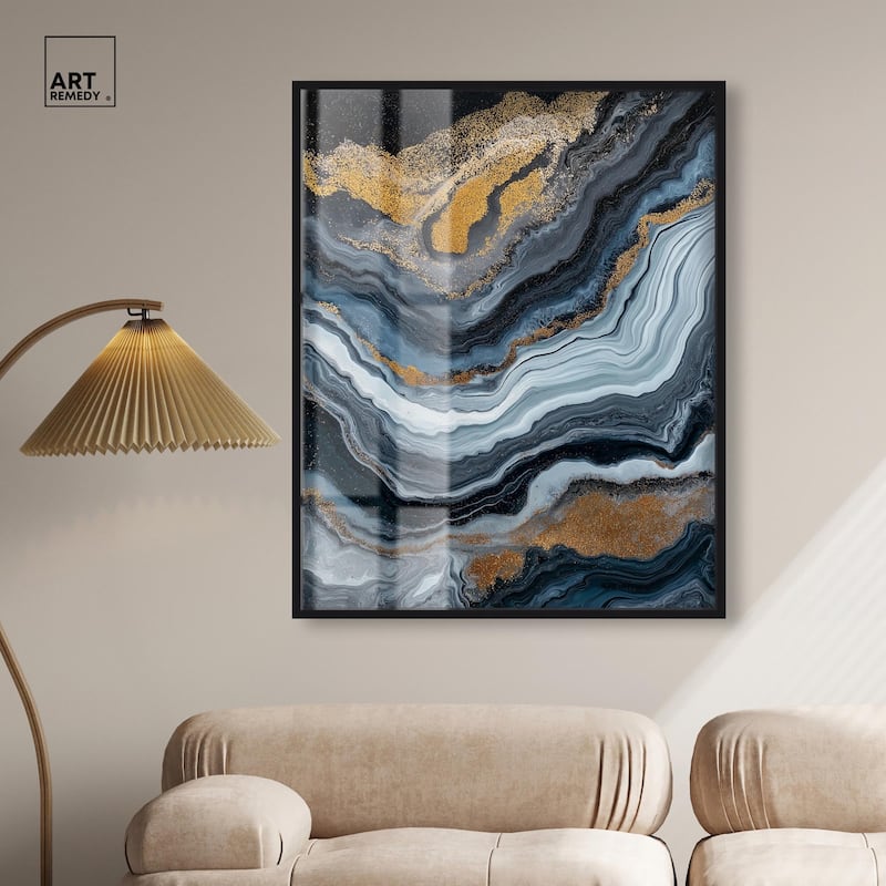 Acrylic Flow II Shadowbox by Art Remedy