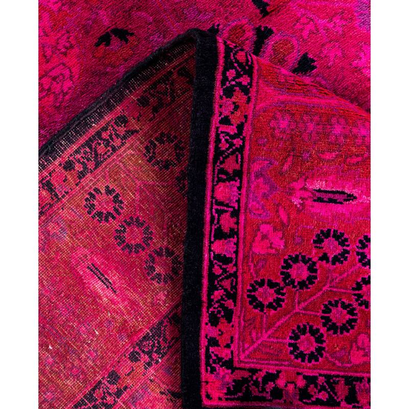 Overdyed One-of-a-Kind Hand-Knotted Area Rug - Pink - 3' 1" x 5' 2"