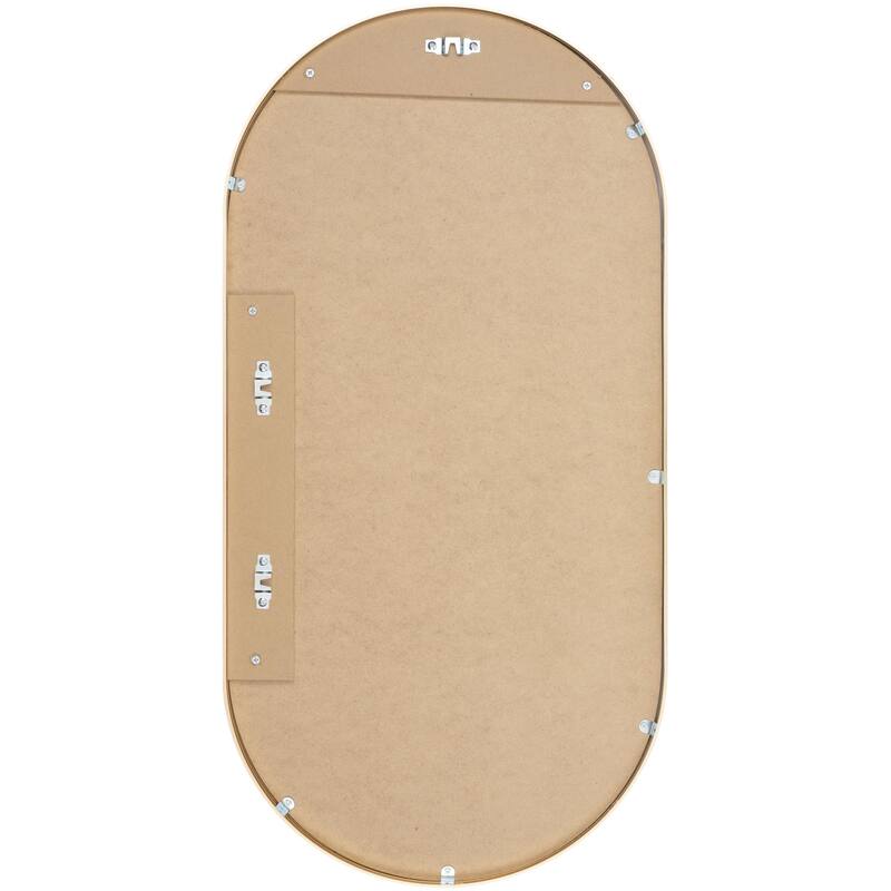 Livabliss Aranya Modern Aluminum Oval Pill-Shaped Accent Mirror