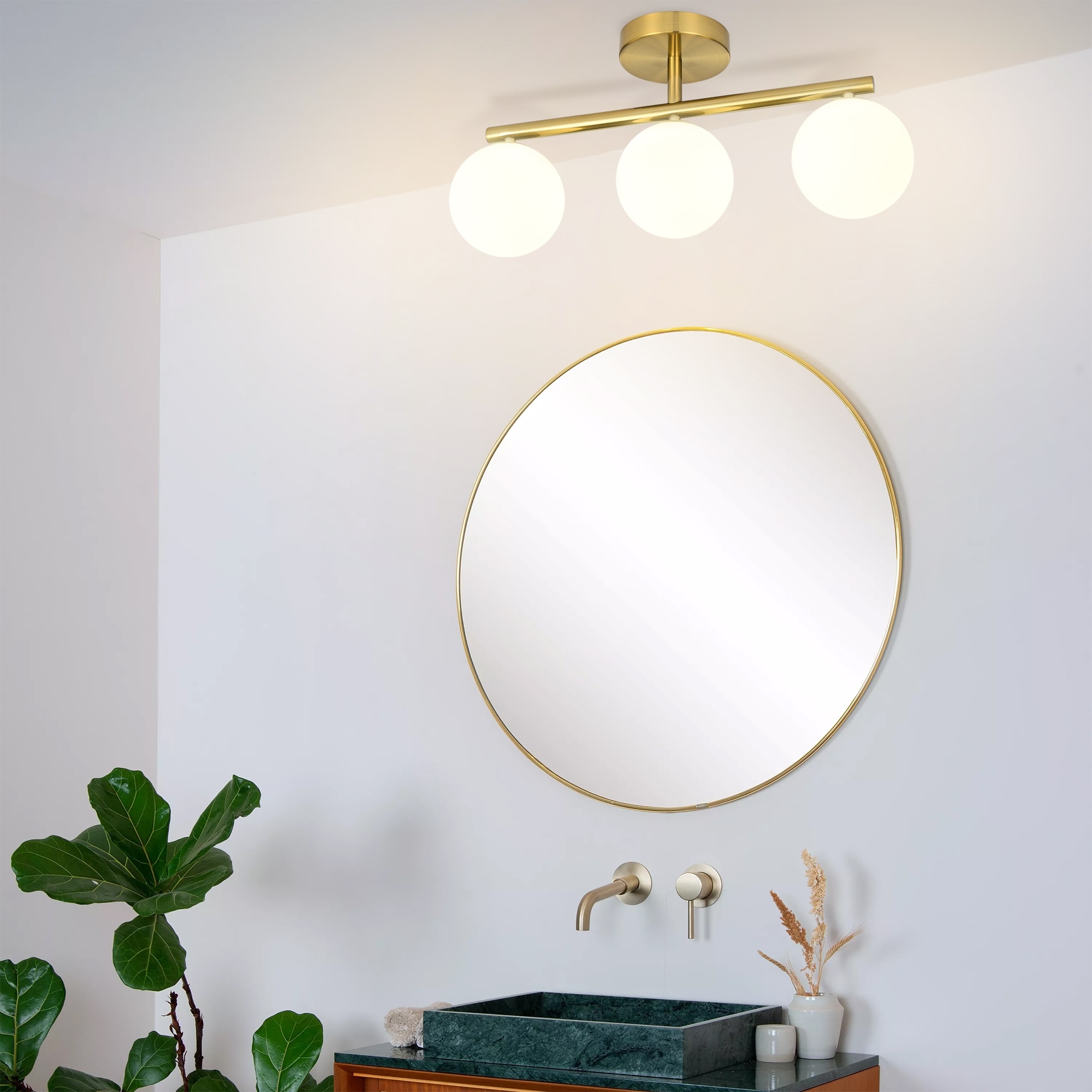 Modern milky globe vanity light best sale